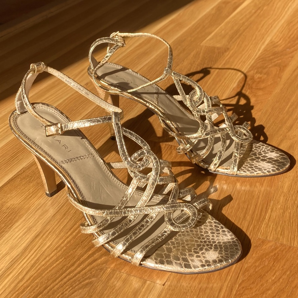 Gold Tahari Heels
